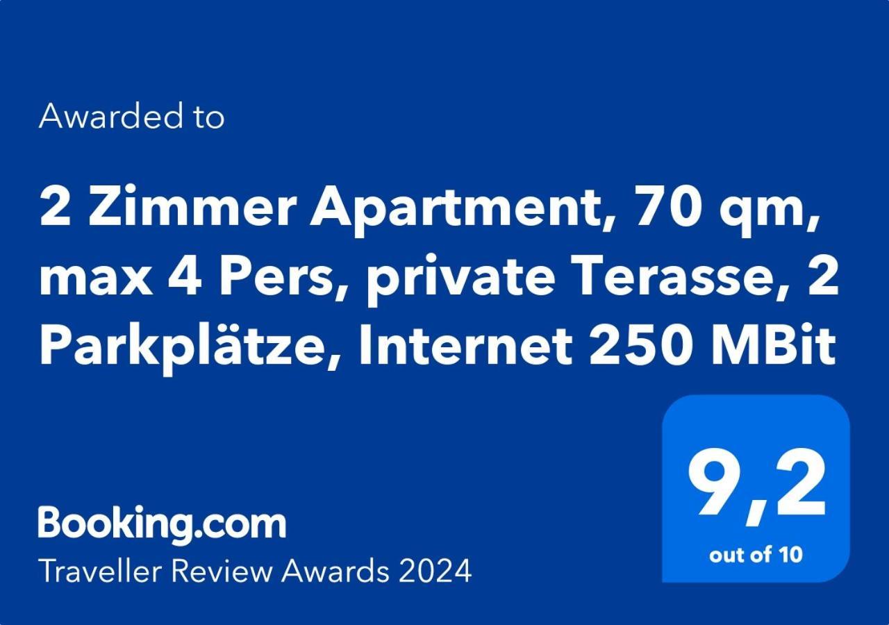 2 Zimmer Apartment, 70 Qm, Max 4 Pers, Private Terasse, 2 Parkplaetze, Internet 250 Mbit Gaertringen Luaran gambar